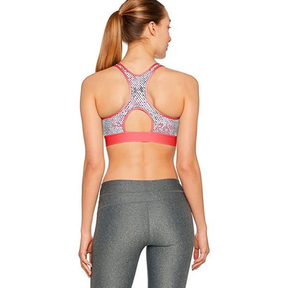 Under Armour Mid Print Sports Bra - Picture 2 of 6